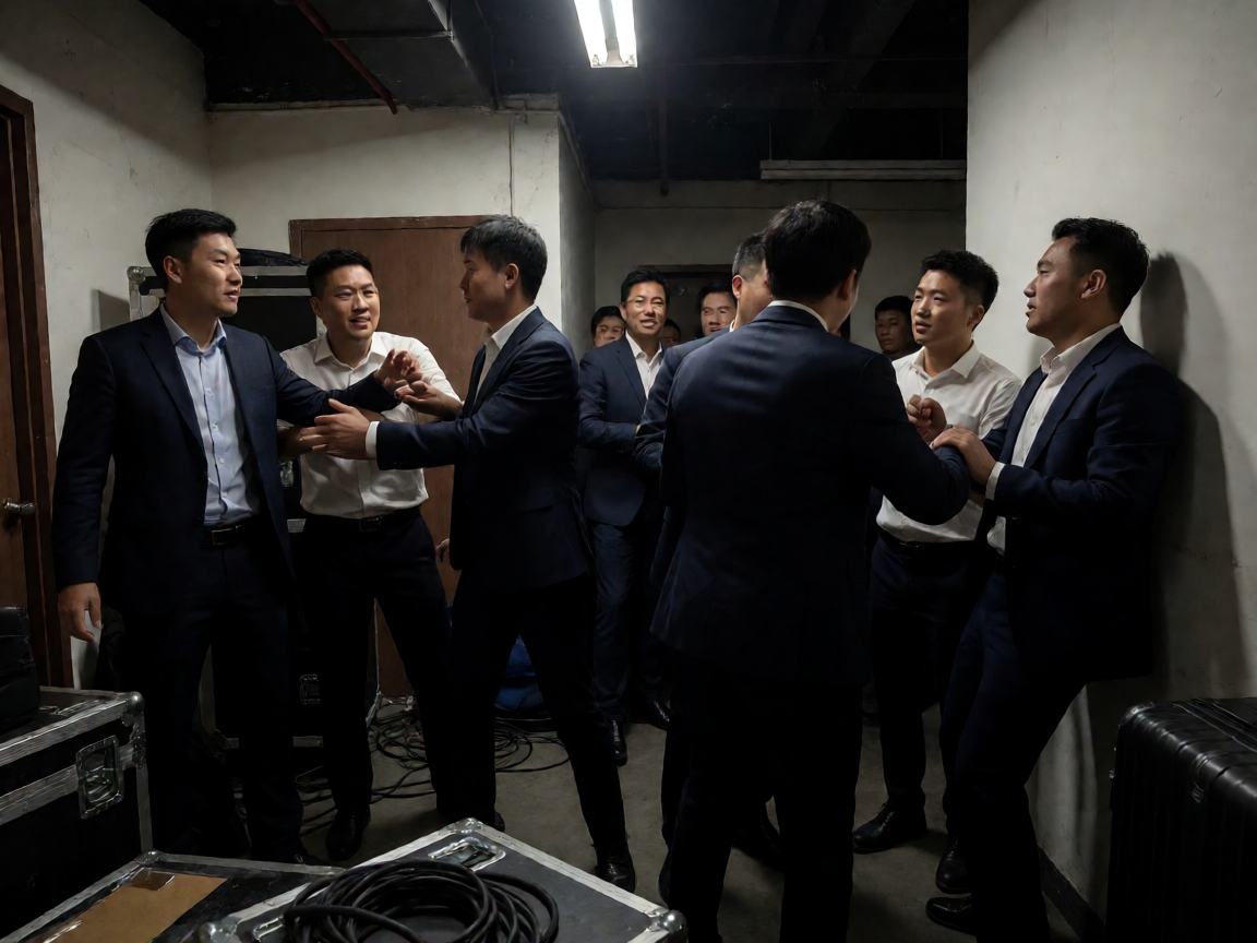 明星演唱会后台冲突